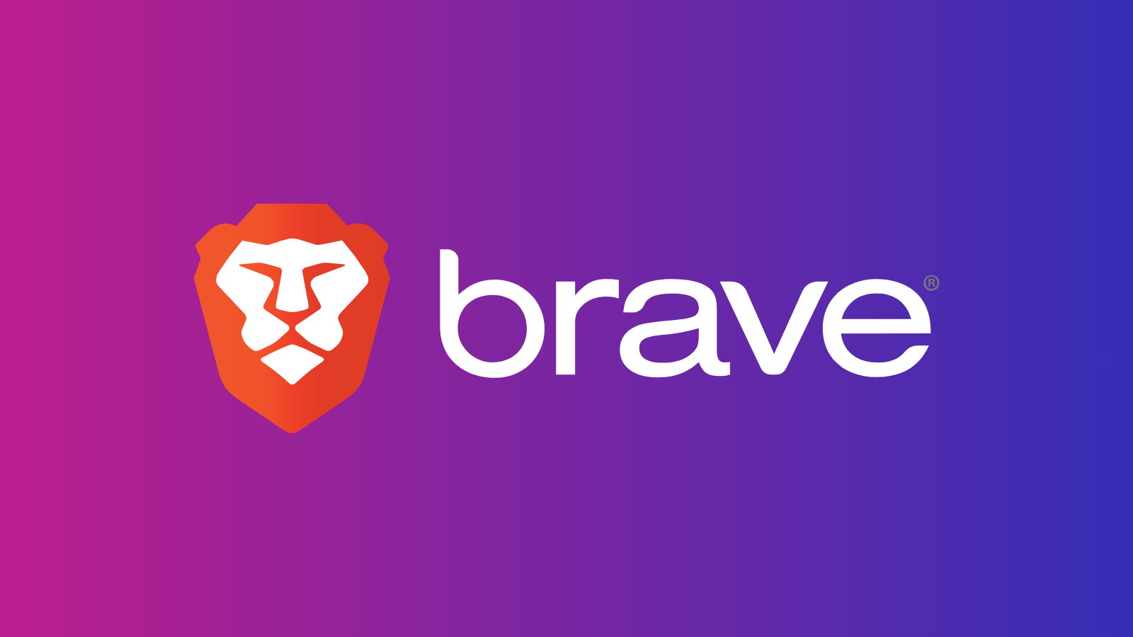brave logo on a gradient background